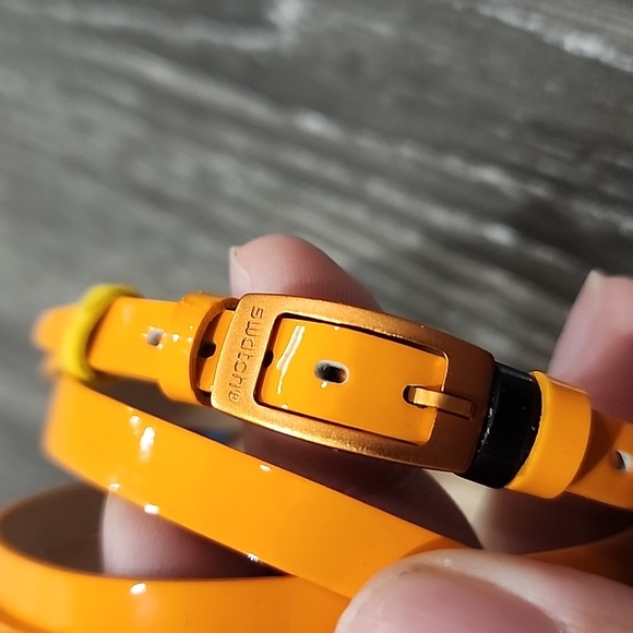 Swatch Fun Colourful Patent Leather Wrap Bracelet - Picture 3 of 5